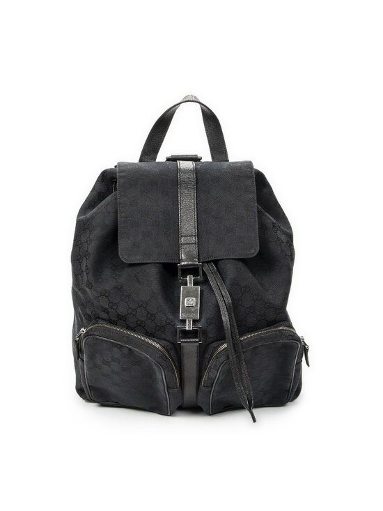 Gucci Drawstring Backpack Black GG Canvas main image 10